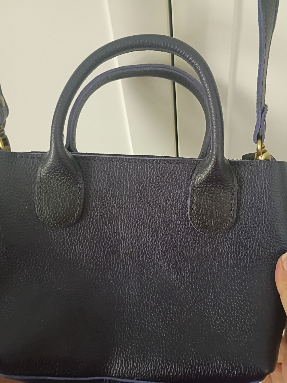 💙Portland Leather Small Rain Drop Cross Body Cobalt Blue w/ Ziipper💙 - Picture 10 of 15